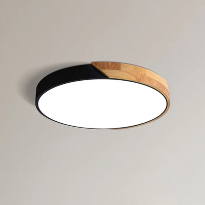 Nordik Wood LED Ceiling Lamp – Warm Minimalist Home Lighting