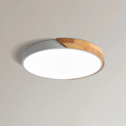 Nordik Wood LED Ceiling Lamp – Warm Minimalist Home Lighting