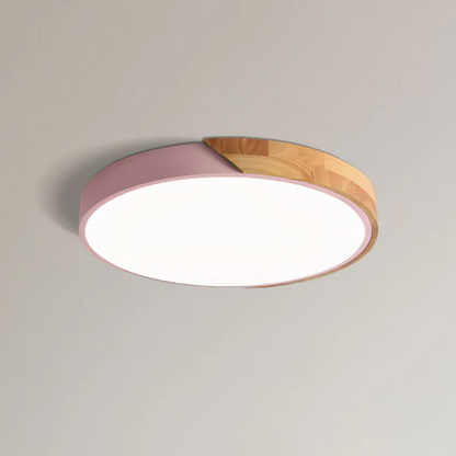 Nordik Wood LED Ceiling Lamp – Warm Minimalist Home Lighting