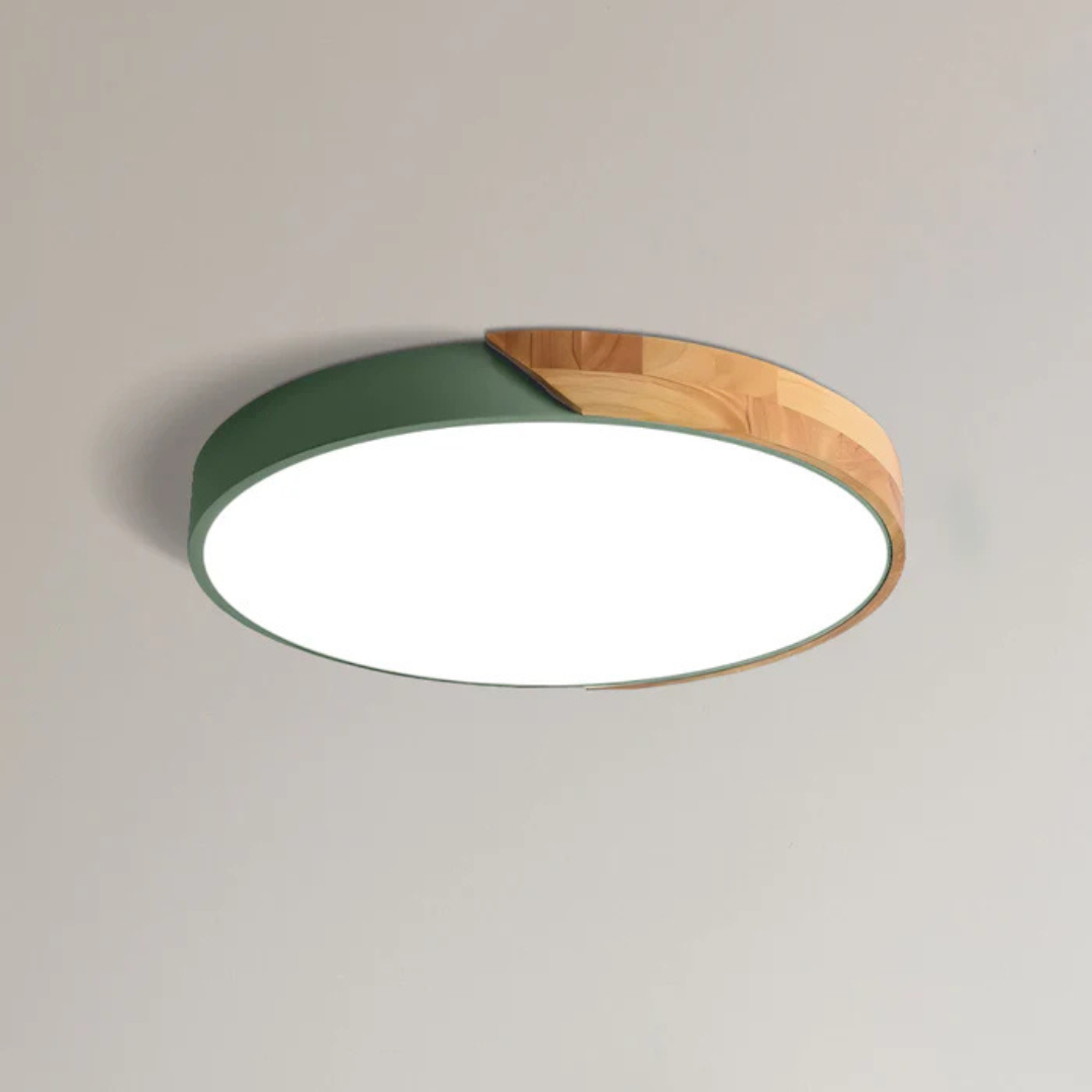 Nordik Wood LED Ceiling Lamp – Warm Minimalist Home Lighting