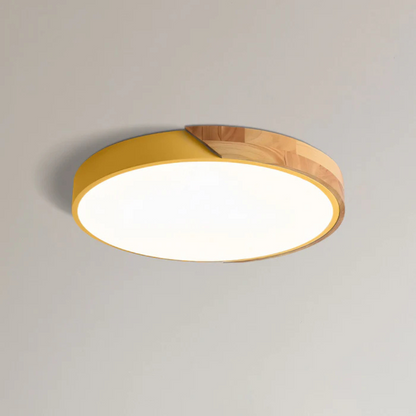 Nordik Wood LED Ceiling Lamp – Warm Minimalist Home Lighting