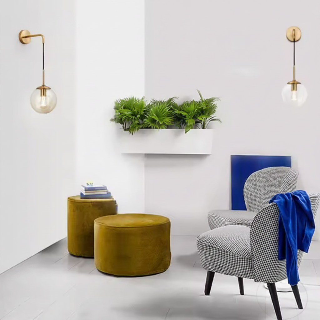 Virel Modern Wall Sconce with Hanging Glass Ball Design for Interiors