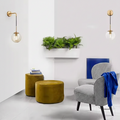 Virel Modern Wall Sconce with Hanging Glass Ball Design for Interiors