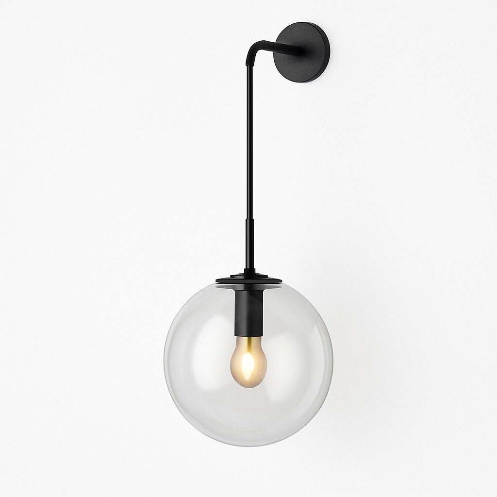 Virel Modern Wall Sconce with Hanging Glass Ball Design for Interiors