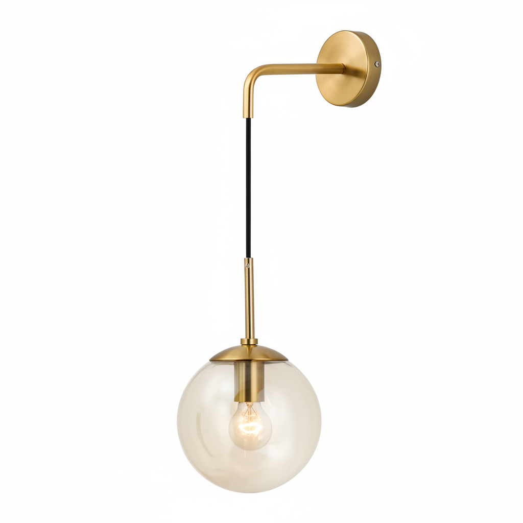Virel Modern Wall Sconce with Hanging Glass Ball Design for Interiors