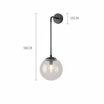 Virel Modern Wall Sconce with Hanging Glass Ball Design for Interiors