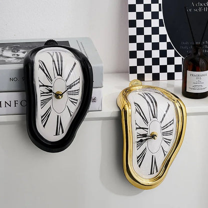 Dali Style Artistic Melting Clock – Silent Surrealist Home Décor Timepiece