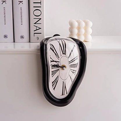 Dali Style Artistic Melting Clock – Silent Surrealist Home Décor Timepiece