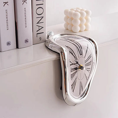 Dali Style Artistic Melting Clock – Silent Surrealist Home Décor Timepiece