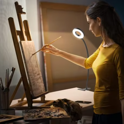 Avirel LED Student Desk Lamp with Flexible Gooseneck and Adjustable Brightness