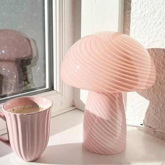 Nelyra Modern Table Lamp – Stylish Glass Design for Bedroom Lighting