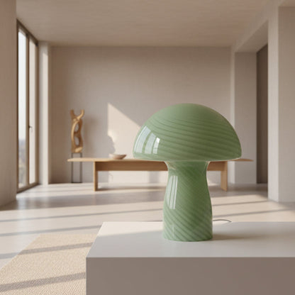 Nelyra Modern Table Lamp – Stylish Glass Design for Bedroom Lighting