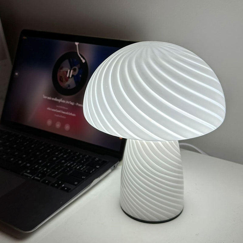 Nelyra Modern Table Lamp – Stylish Glass Design for Bedroom Lighting