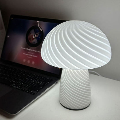 Nelyra Modern Table Lamp – Stylish Glass Design for Bedroom Lighting