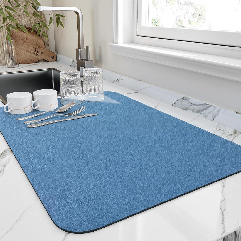 HydroEase Quick Dry Dish Mat – Super Absorbent Kitchen Drying Solution