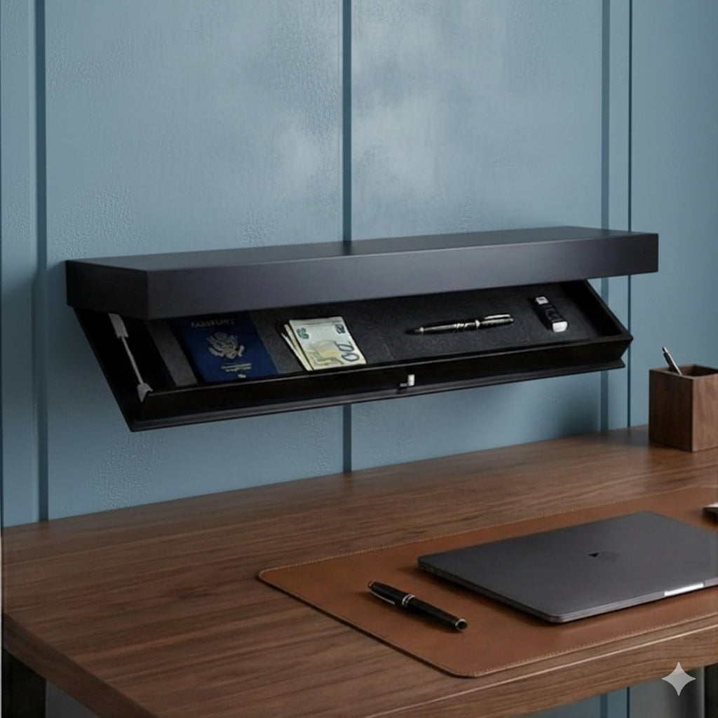 Nexora Modern Floating Shelf – Hidden Storage Solution for Stylish Interiors