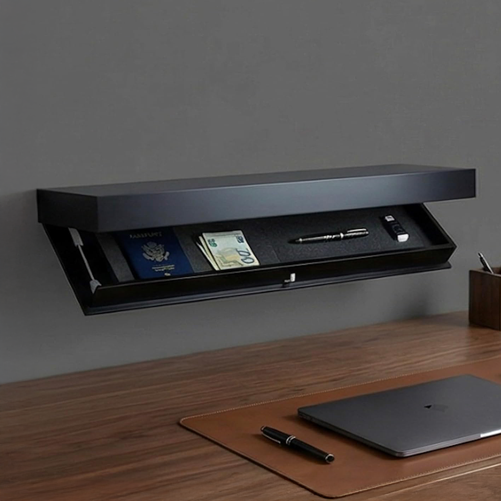 Nexora Modern Floating Shelf – Hidden Storage Solution for Stylish Interiors