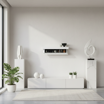 Nexora Modern Floating Shelf – Hidden Storage Solution for Stylish Interiors