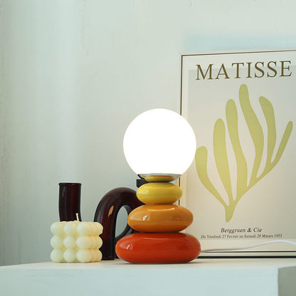 Serenno Modern LED Table Lamp – USB Powered Nordic Stone Design
