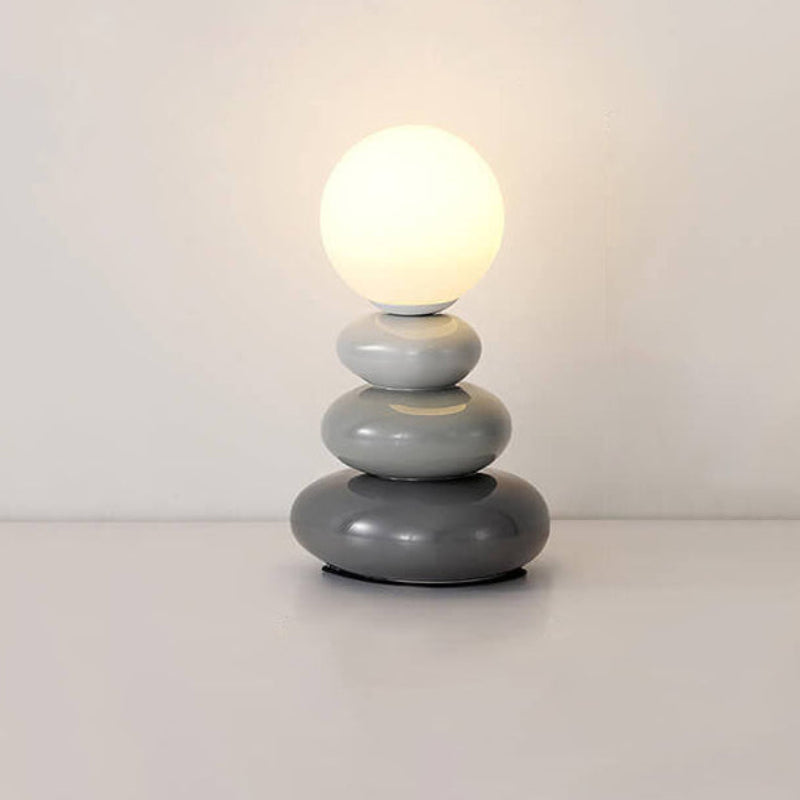 Serenno Modern LED Table Lamp – USB Powered Nordic Stone Design