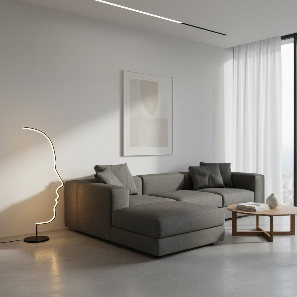 Face Floor Lamp - Modern Standing Lamp for Living Room