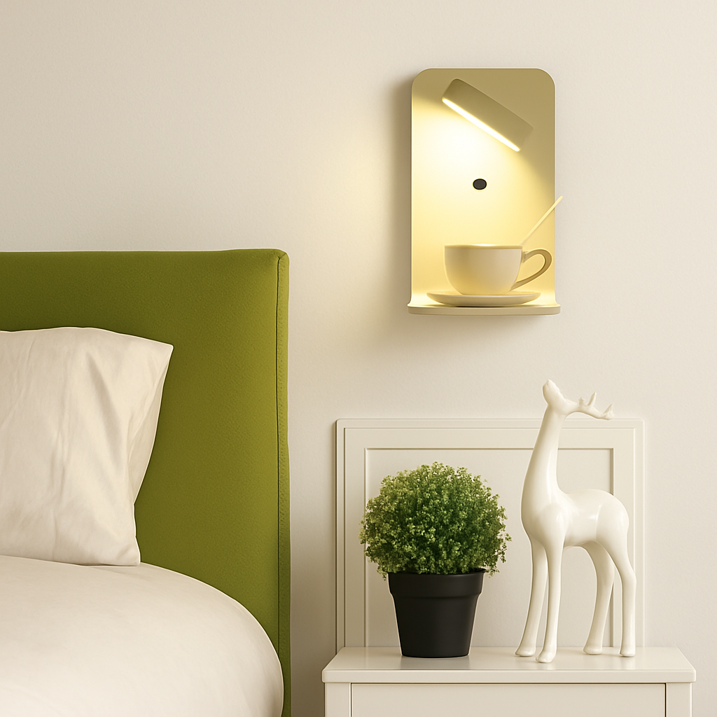 Orlienne Modern LED Wall Light with Adjustable Sconce and USB Charging
