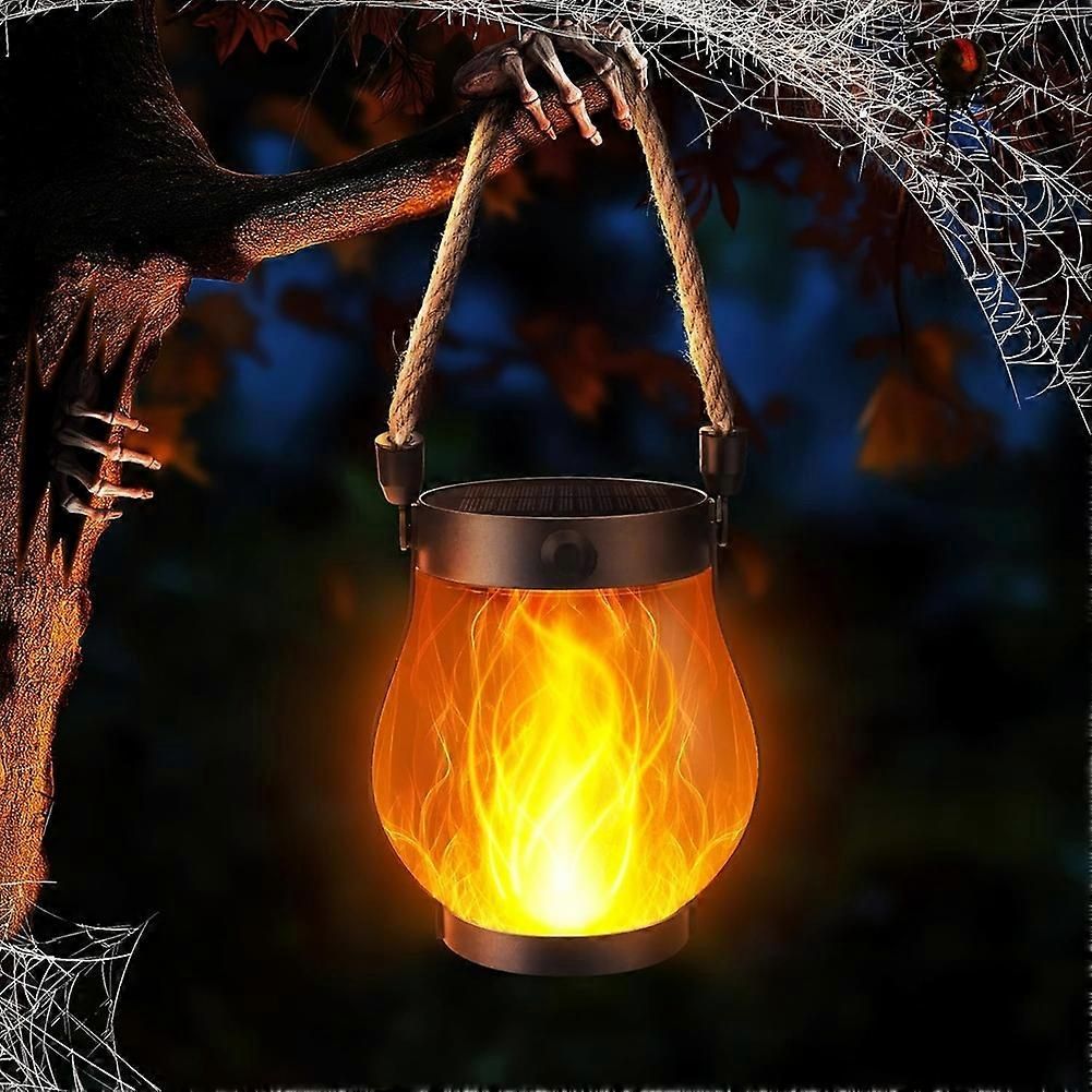Flicker Outdoor Solar Lantern – USB Rechargeable Waterproof Garden Light 2