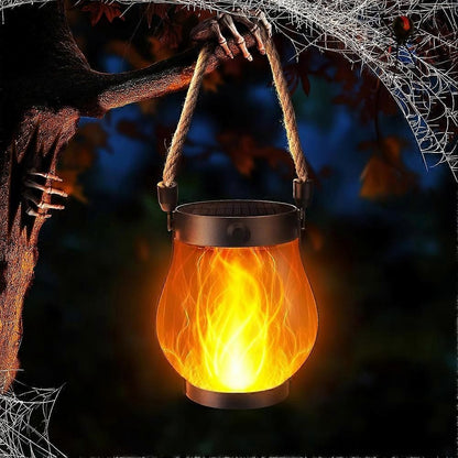 Flicker Outdoor Solar Lantern – USB Rechargeable Waterproof Garden Light 2