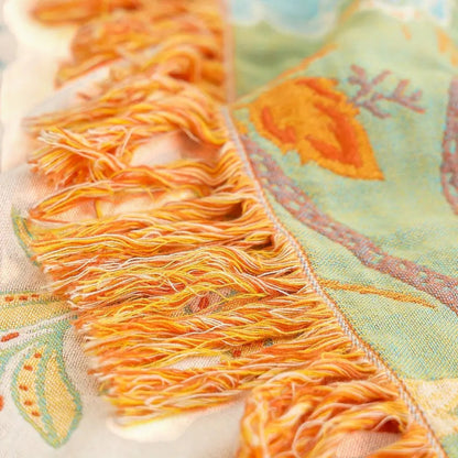 LunaBloom Floral Throw Blanket for Cozy Bohemian Home and Outdoor Comfort