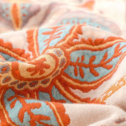 LunaBloom Floral Throw Blanket for Cozy Bohemian Home and Outdoor Comfort