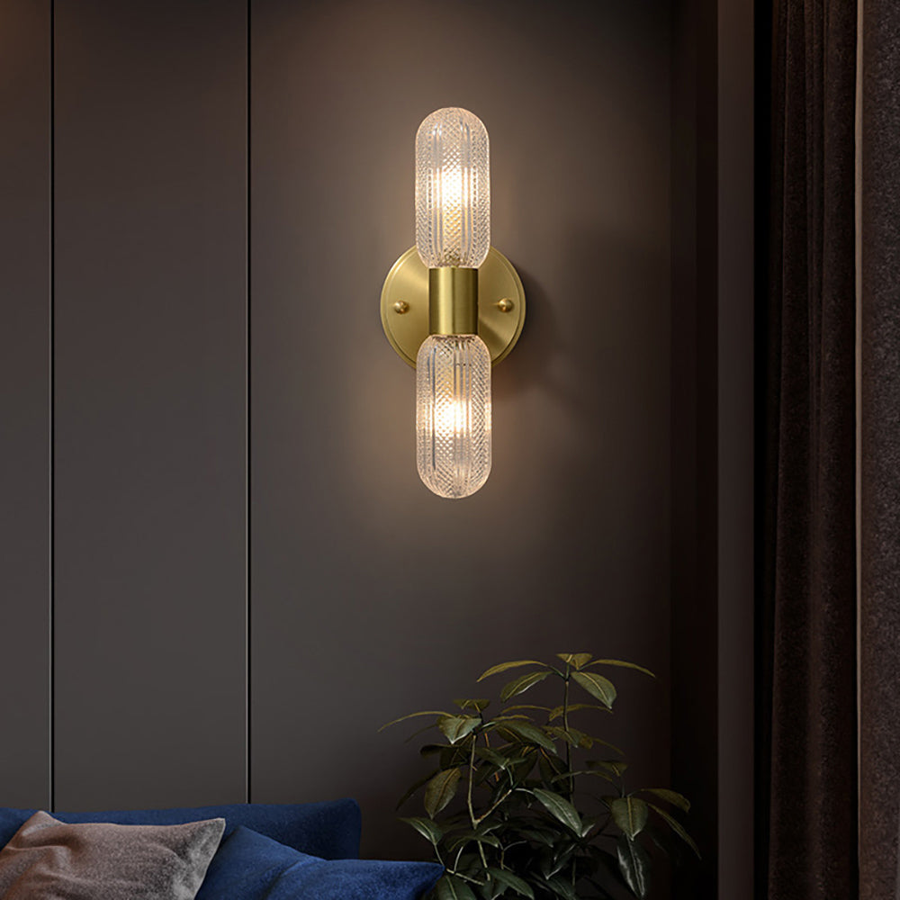 Galet Indoor Brass Wall Sconce – Dual LED Up and Down Wall Lighting