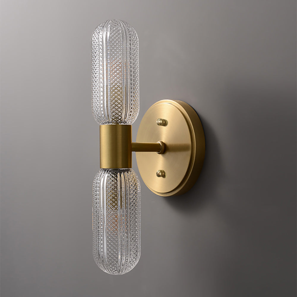 Galet Indoor Brass Wall Sconce – Dual LED Up and Down Wall Lighting