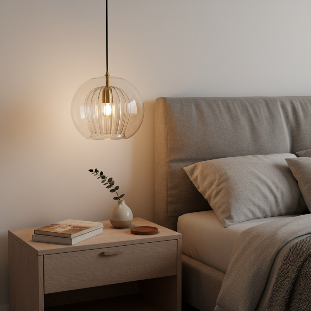 Galio Modern Black Glass Pendant Light – Stylish Ambient  Lighting