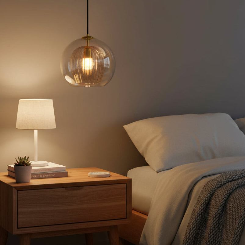 Galio Modern Black Glass Pendant Light – Stylish Ambient  Lighting