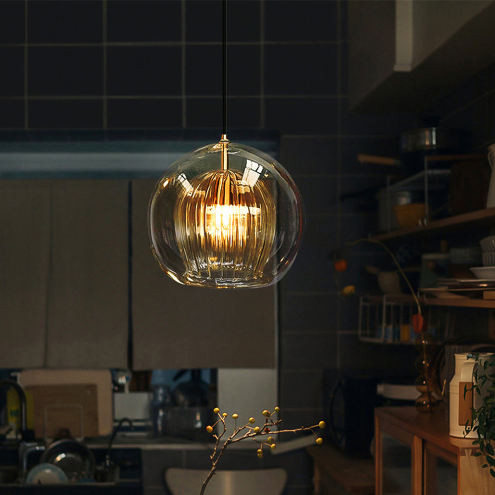 Galio Modern Black Glass Pendant Light – Stylish Ambient  Lighting