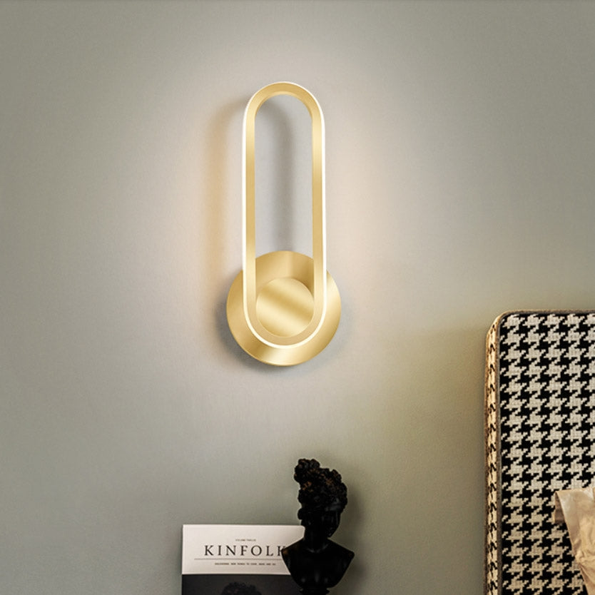 Arc Gold LED Wall Sconce with Rotatable Indoor Lighting