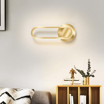 Arc Gold LED Wall Sconce with Rotatable Indoor Lighting