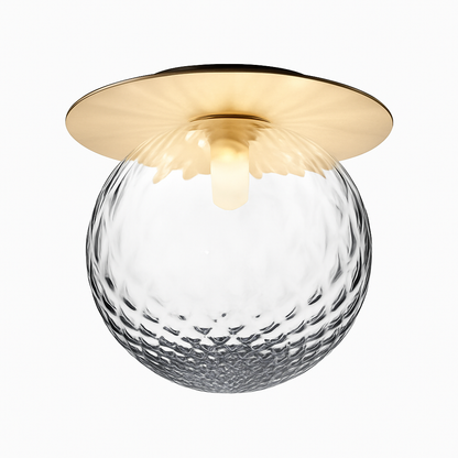 Favelle Modern Gold Ceiling Light – Elegant Glass Dome for Cozy Ambiance