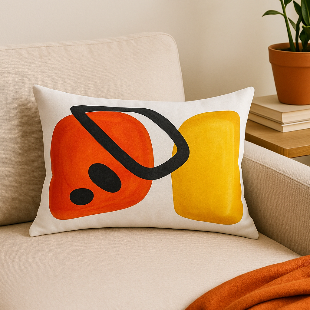 Lago Modern Geometric Pillowcase – Stylish Lumbar Support for Home Decor