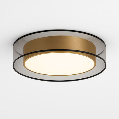 Glide Loft Modern Ceiling Light – Elegant Gold Flush Mount Design for Stylish Interiors