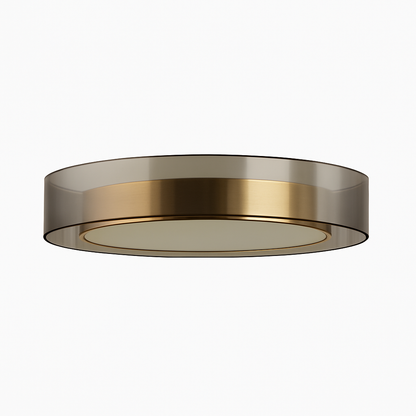 Glide Loft Modern Ceiling Light – Elegant Gold Flush Mount Design for Stylish Interiors
