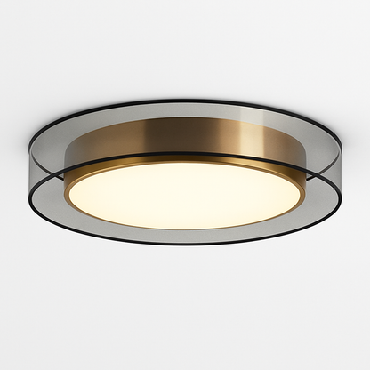 Glide Loft Modern Ceiling Light – Elegant Gold Flush Mount Design for Stylish Interiors