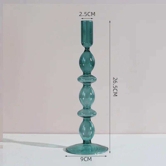 Rosa Stylish Glass Candle Holders – Elegant Decorative Accent for Any Space