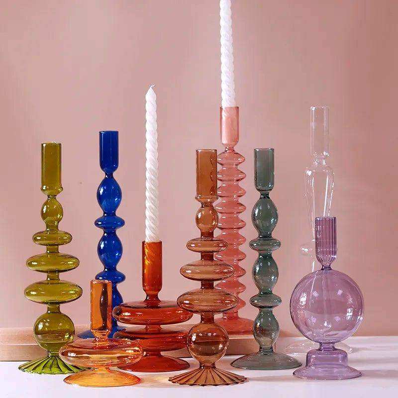 Rosa Stylish Glass Candle Holders – Elegant Decorative Accent for Any Space