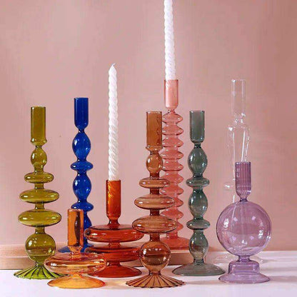 Rosa Stylish Glass Candle Holders – Elegant Decorative Accent for Any Space