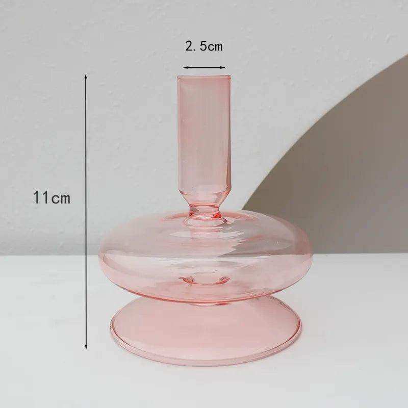 Rosa Stylish Glass Candle Holders – Elegant Decorative Accent for Any Space