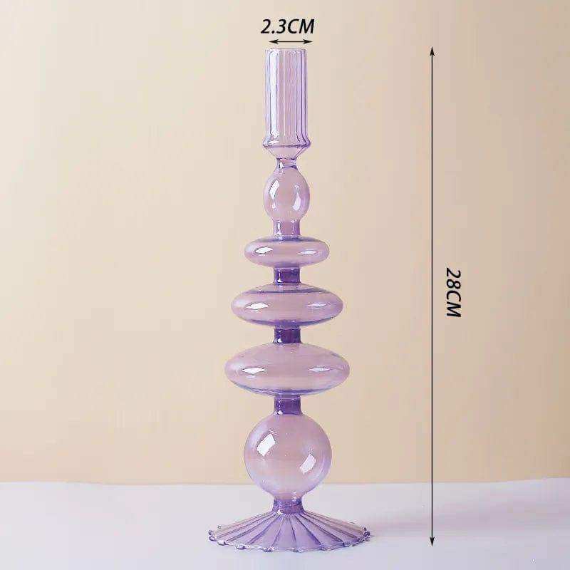 Rosa Stylish Glass Candle Holders – Elegant Decorative Accent for Any Space