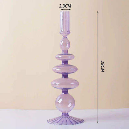 Rosa Stylish Glass Candle Holders – Elegant Decorative Accent for Any Space