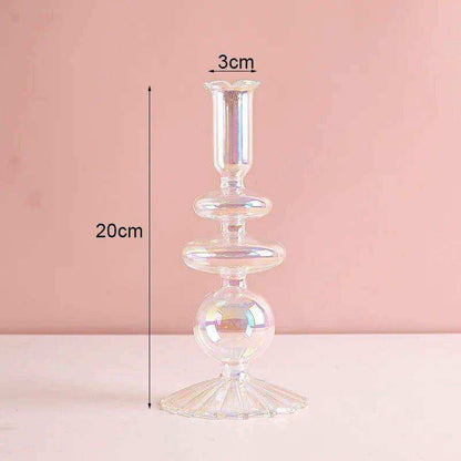 Rosa Stylish Glass Candle Holders – Elegant Decorative Accent for Any Space