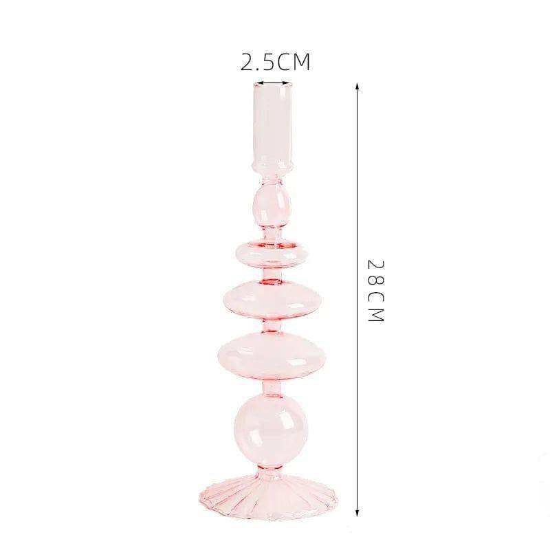 Rosa Stylish Glass Candle Holders – Elegant Decorative Accent for Any Space